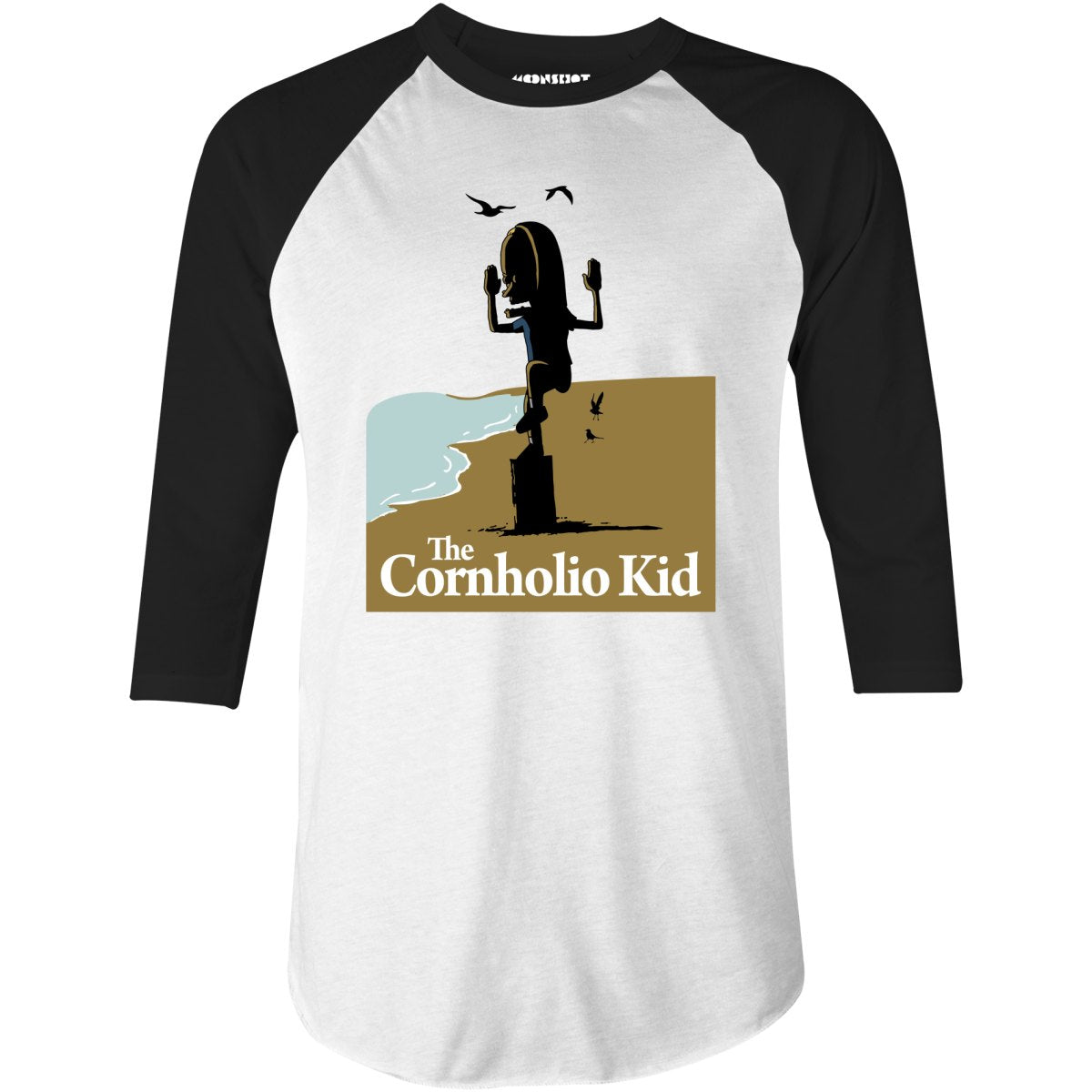 The Cornholio Kid - 3/4 Sleeve Raglan T-Shirt