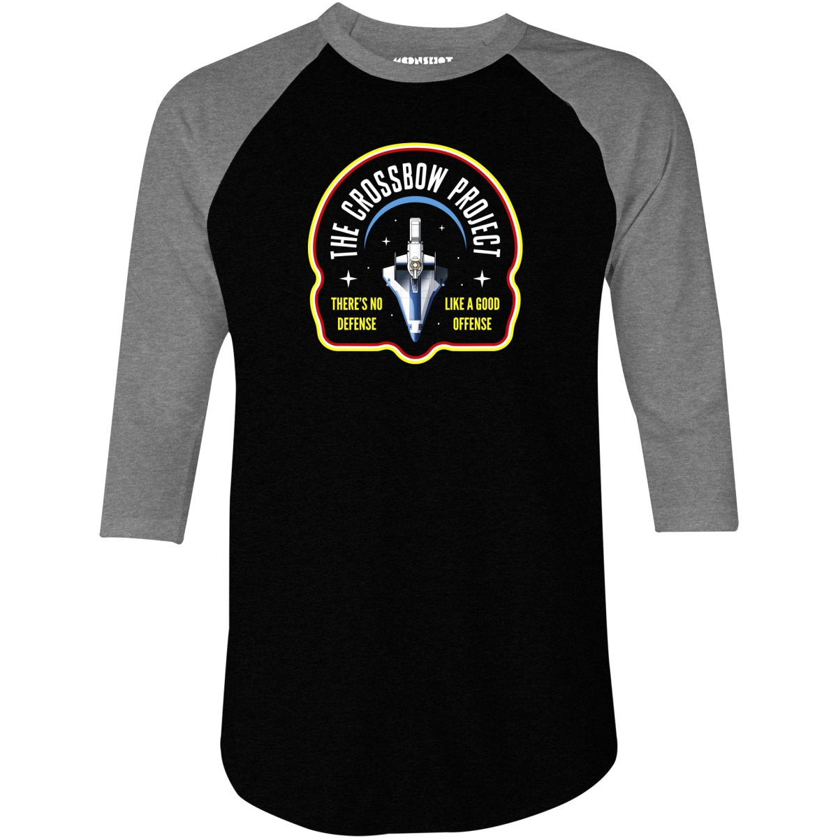 The Crossbow Project - Real Genius - 3/4 Sleeve Raglan T-Shirt