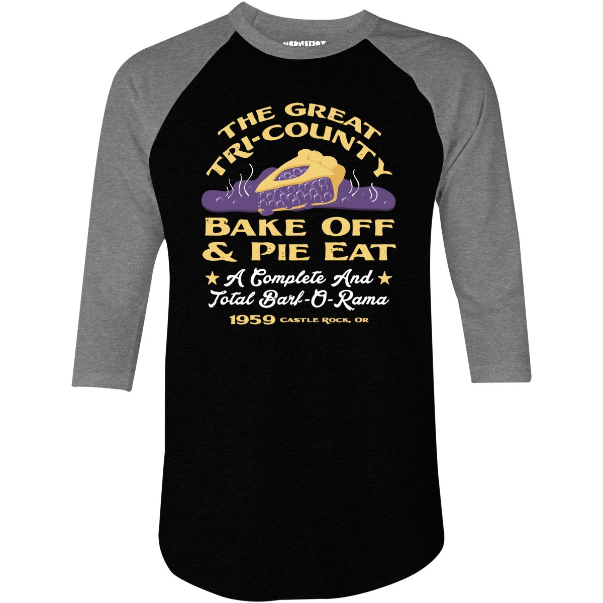 The Great Tri-County Bake Off & Pie Eat - 3/4 Sleeve Raglan T-Shirt