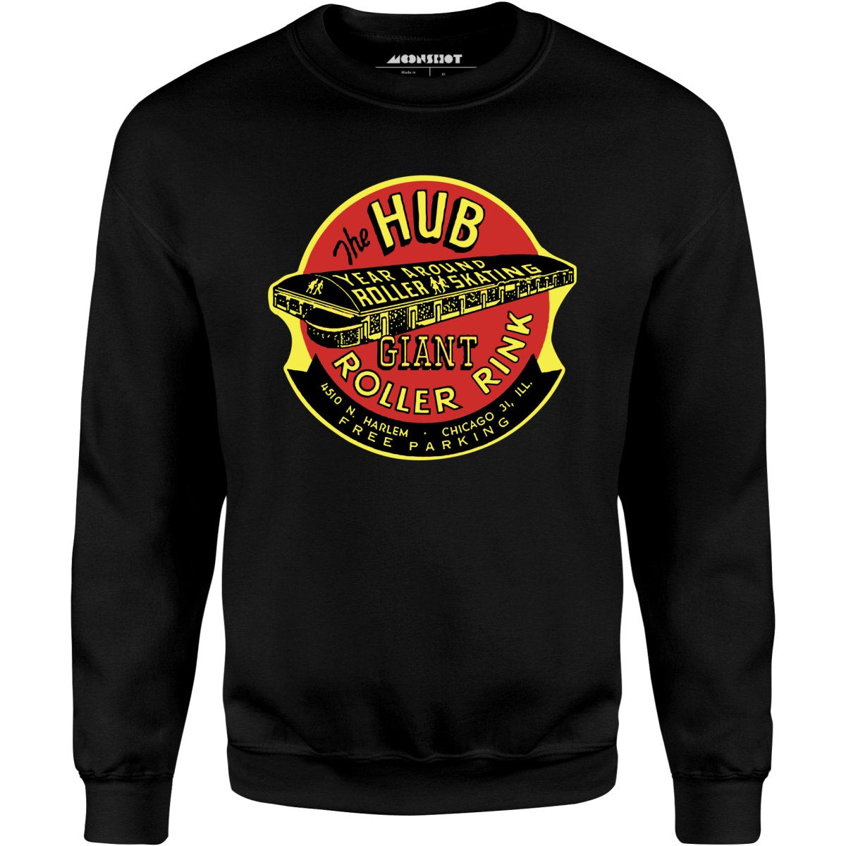 The Hub Roller Rink - Chicago, Illinois - Vintage Roller Rink - Unisex Sweatshirt