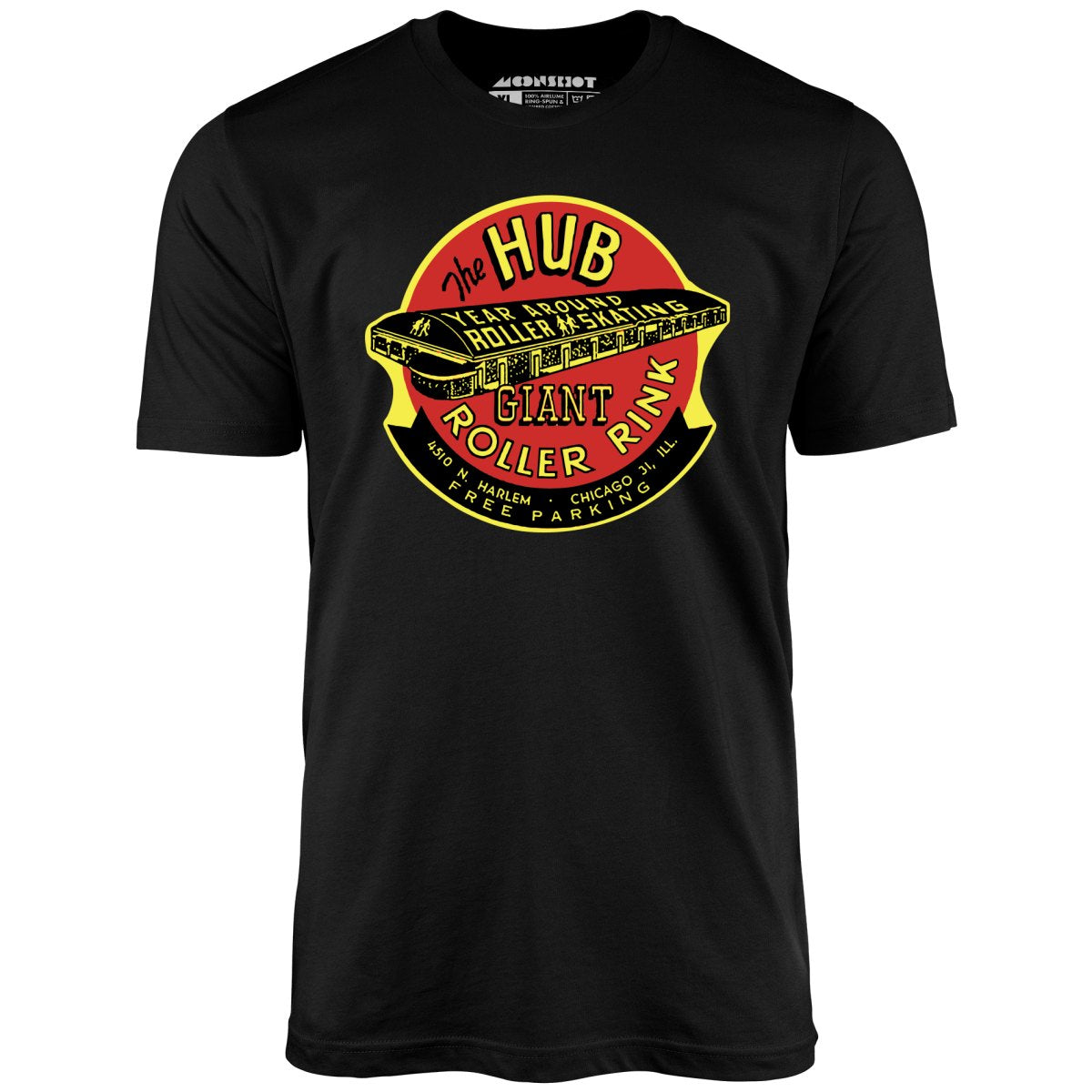 The Hub Roller Rink - Chicago, Illinois - Vintage Roller Rink - Unisex T-Shirt