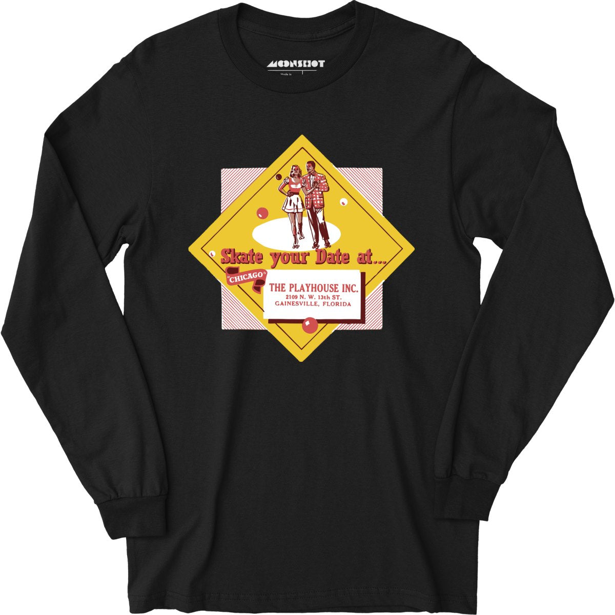 The Playhouse - Gainesville, FL - Vintage Roller Rink - Long Sleeve T-Shirt