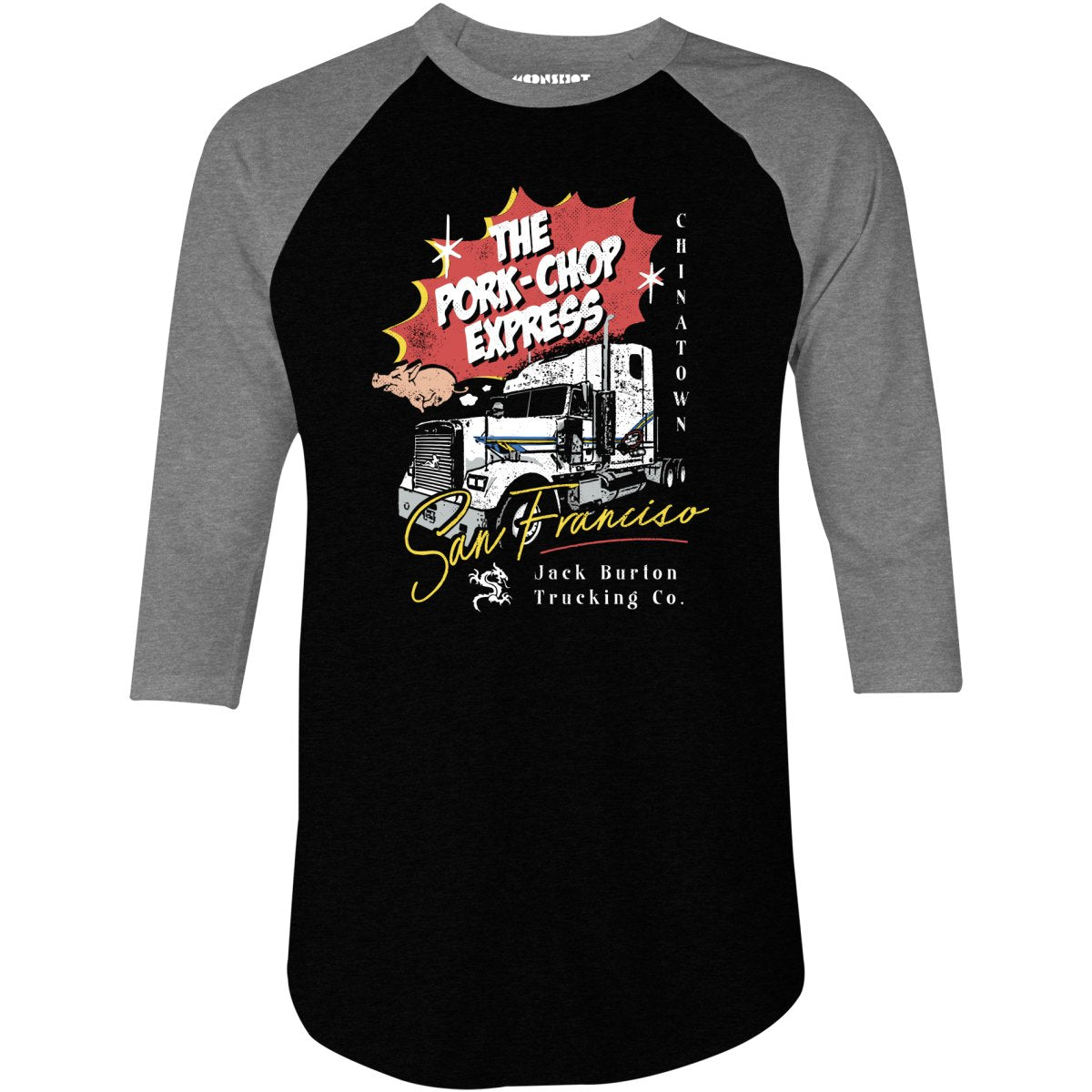 The Pork Chop Express - 3/4 Sleeve Raglan T-Shirt