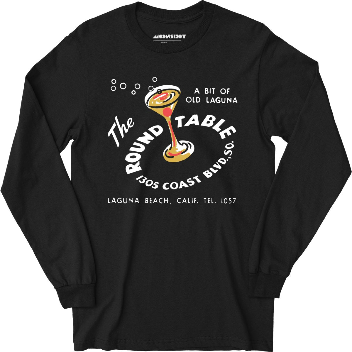 The Round Table - Laguna Beach, CA - Vintage Restaurant - Long Sleeve T-Shirt