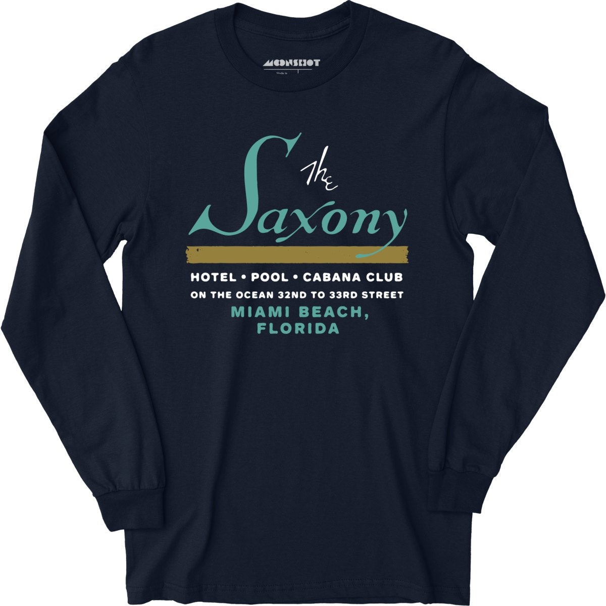 The Saxony - Miami Beach, FL - Vintage Hotel - Long Sleeve T-Shirt