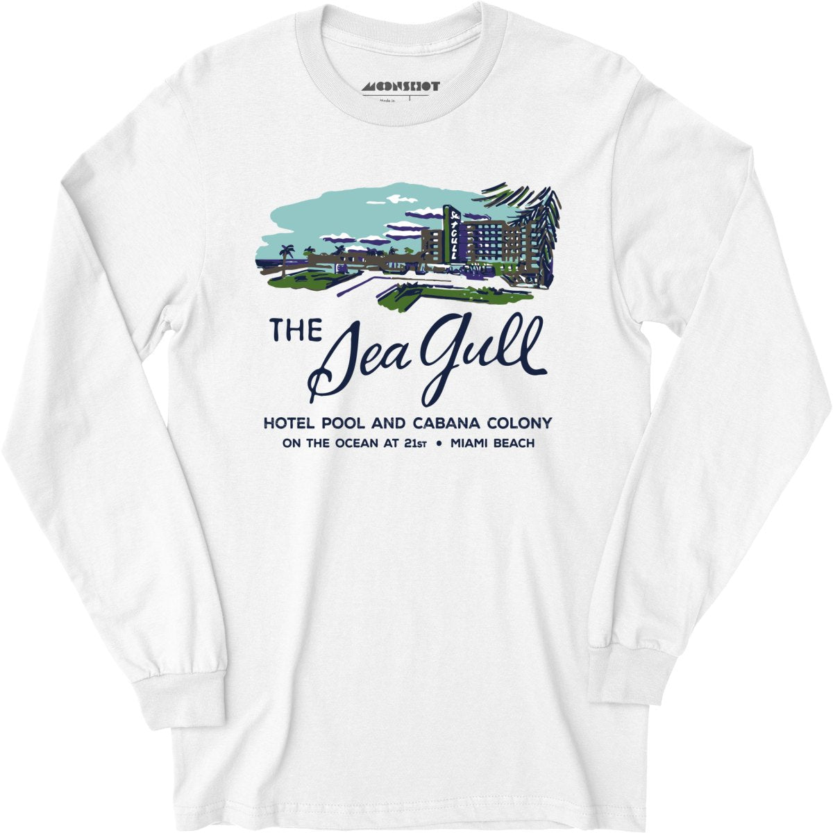 The Sea Gull - Miami, FL - Vintage Hotel - Long Sleeve T-Shirt