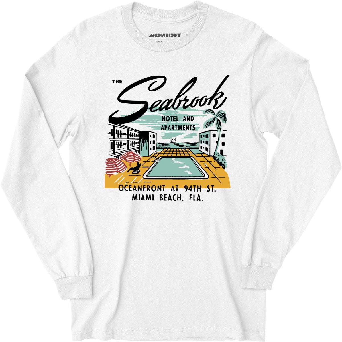 The Seabrook - Miami, FL - Vintage Hotel - Long Sleeve T-Shirt