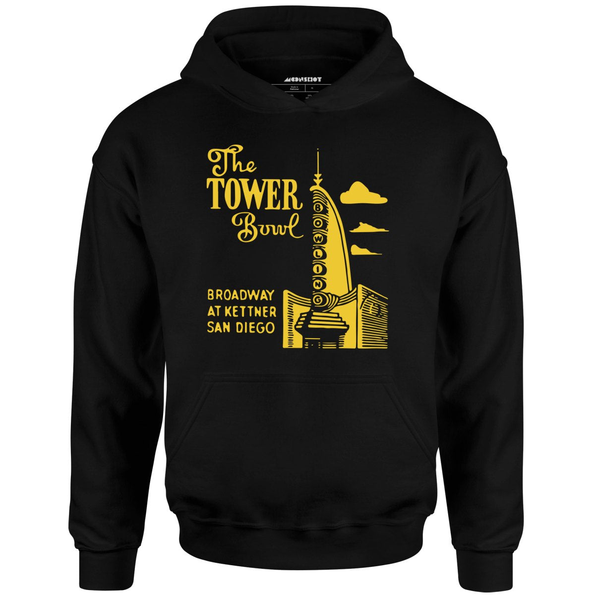 The Tower Bowl - San Diego, CA - Vintage Bowling Alley - Unisex Hoodie