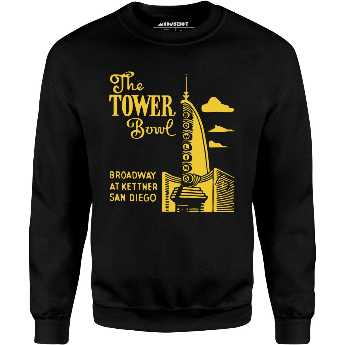 The Tower Bowl - San Diego, CA - Vintage Bowling Alley - Unisex Sweatshirt