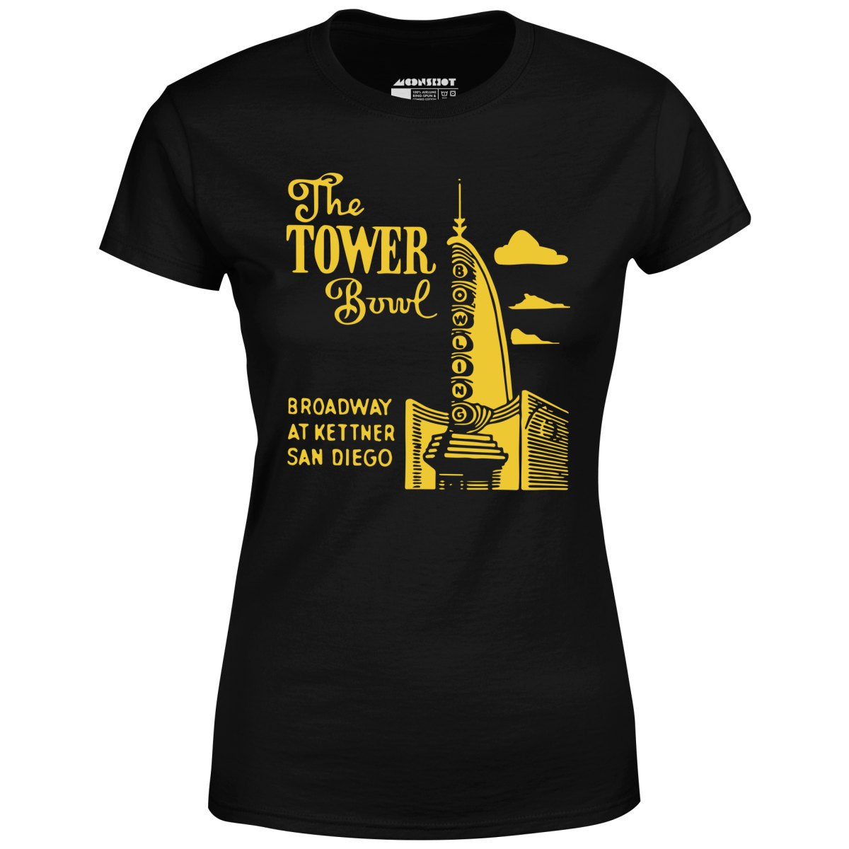 The Tower Bowl - San Diego, CA - Vintage Bowling Alley - Women's T-Shirt