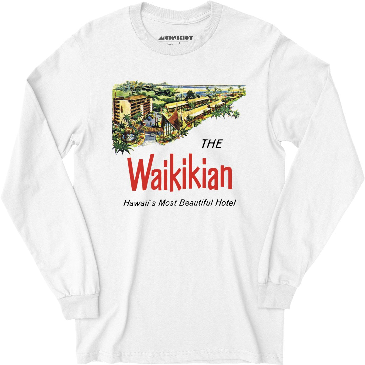 The Waikikian - Waikiki, HI - Vintage Hotel - Long Sleeve T-Shirt