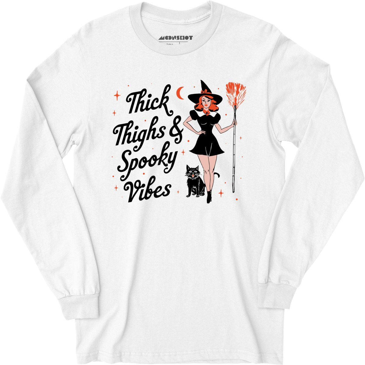 Thick Thighs and Spooky Vibes - Long Sleeve T-Shirt