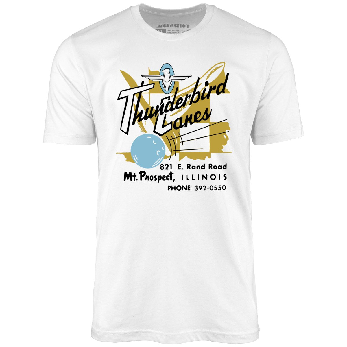 Thunderbird Lanes - Mt. Prospect, IL - Vintage Bowling Alley - Unisex T-Shirt