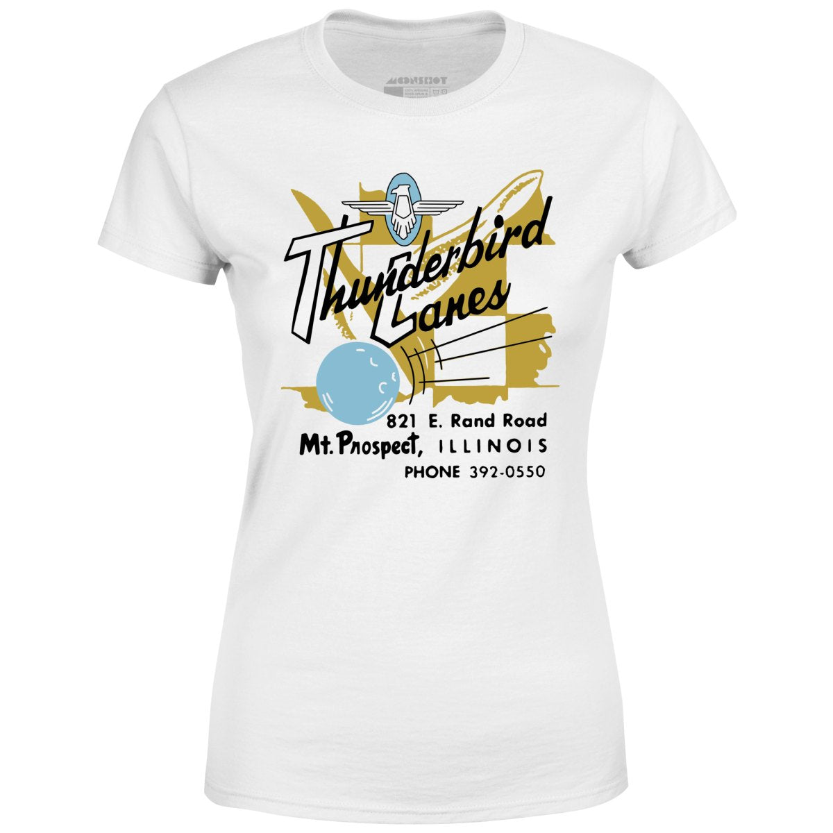 Thunderbird Lanes - Mt. Prospect, IL - Vintage Bowling Alley - Women's T-Shirt