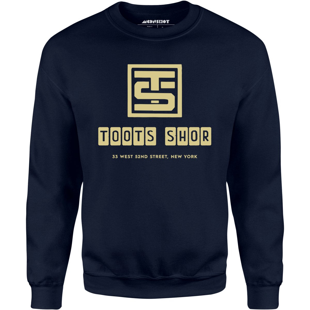 Toots Shor Logo - Manhattan, NY - Vintage Restaurant - Unisex Sweatshirt