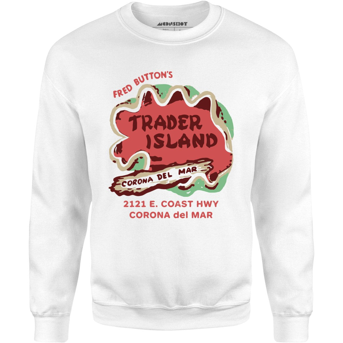 Trader Island - Corona Del Mar, CA - Vintage Tiki Bar - Unisex Sweatshirt