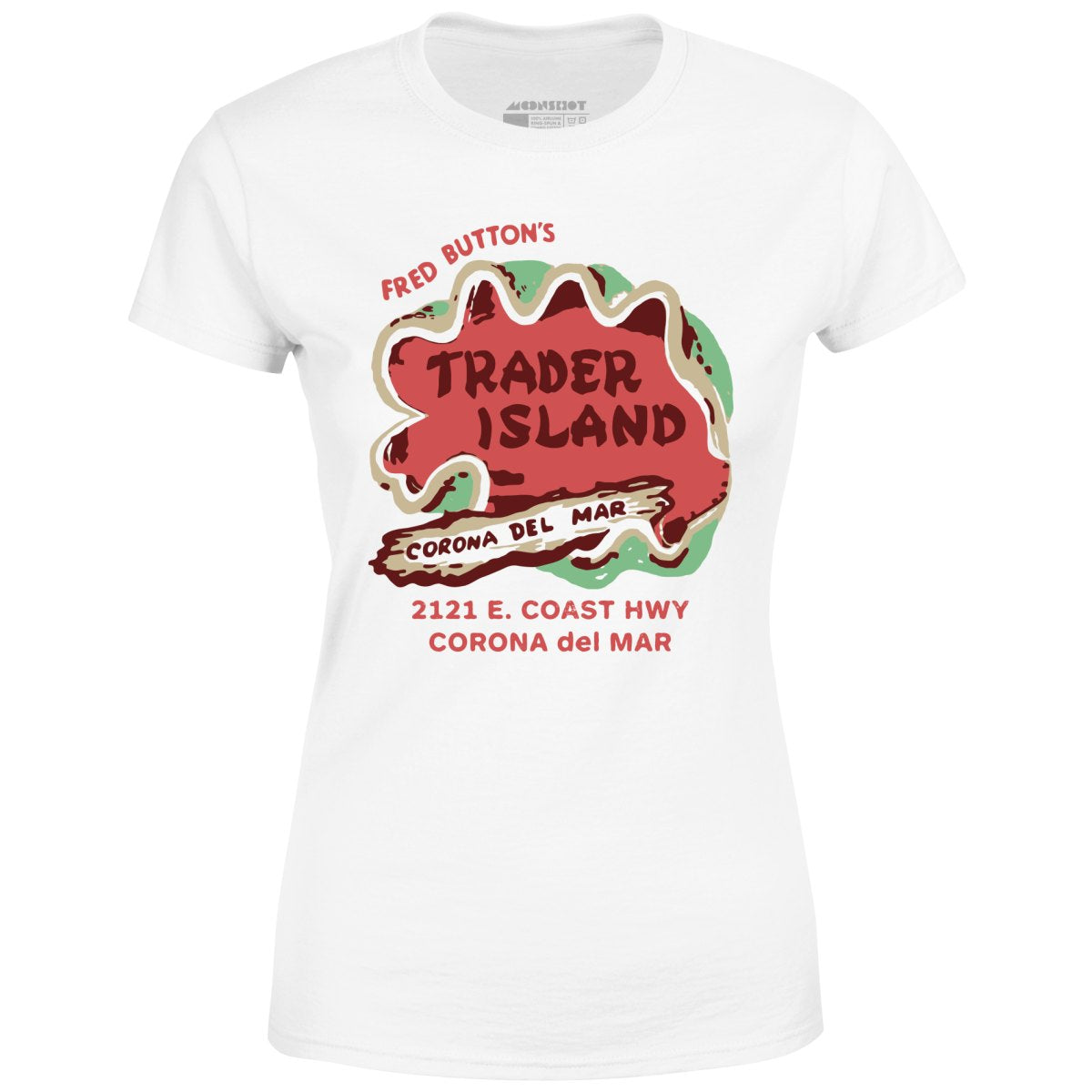 Trader Island - Corona Del Mar, CA - Vintage Tiki Bar - Women's T-Shirt