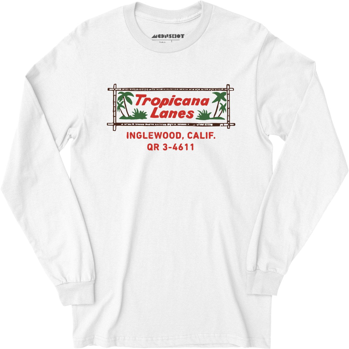 Tropicana Lanes - Inglewood, CA - Vintage Bowling Alley - Long Sleeve T-Shirt