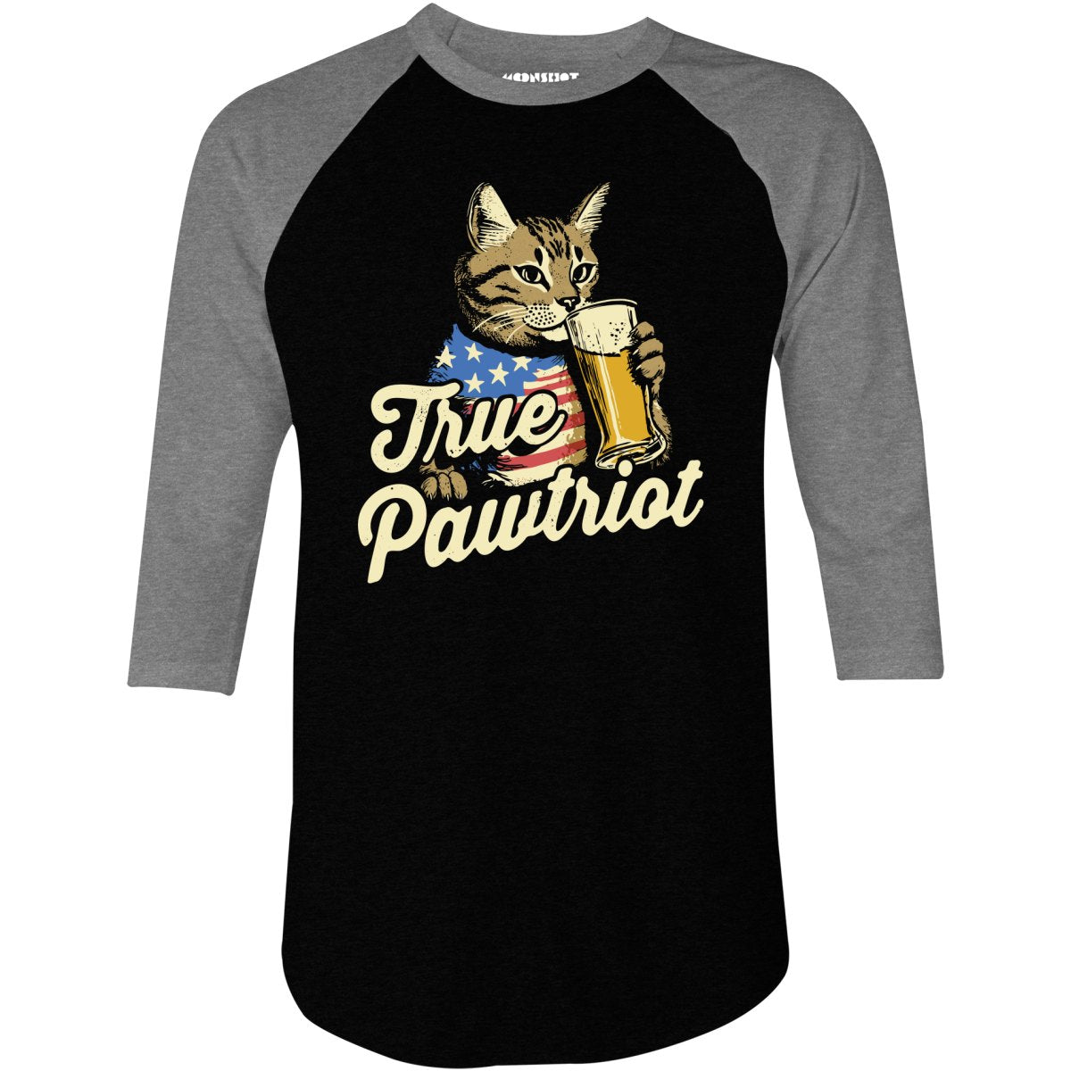 True Pawtriot - 3/4 Sleeve Raglan T-Shirt