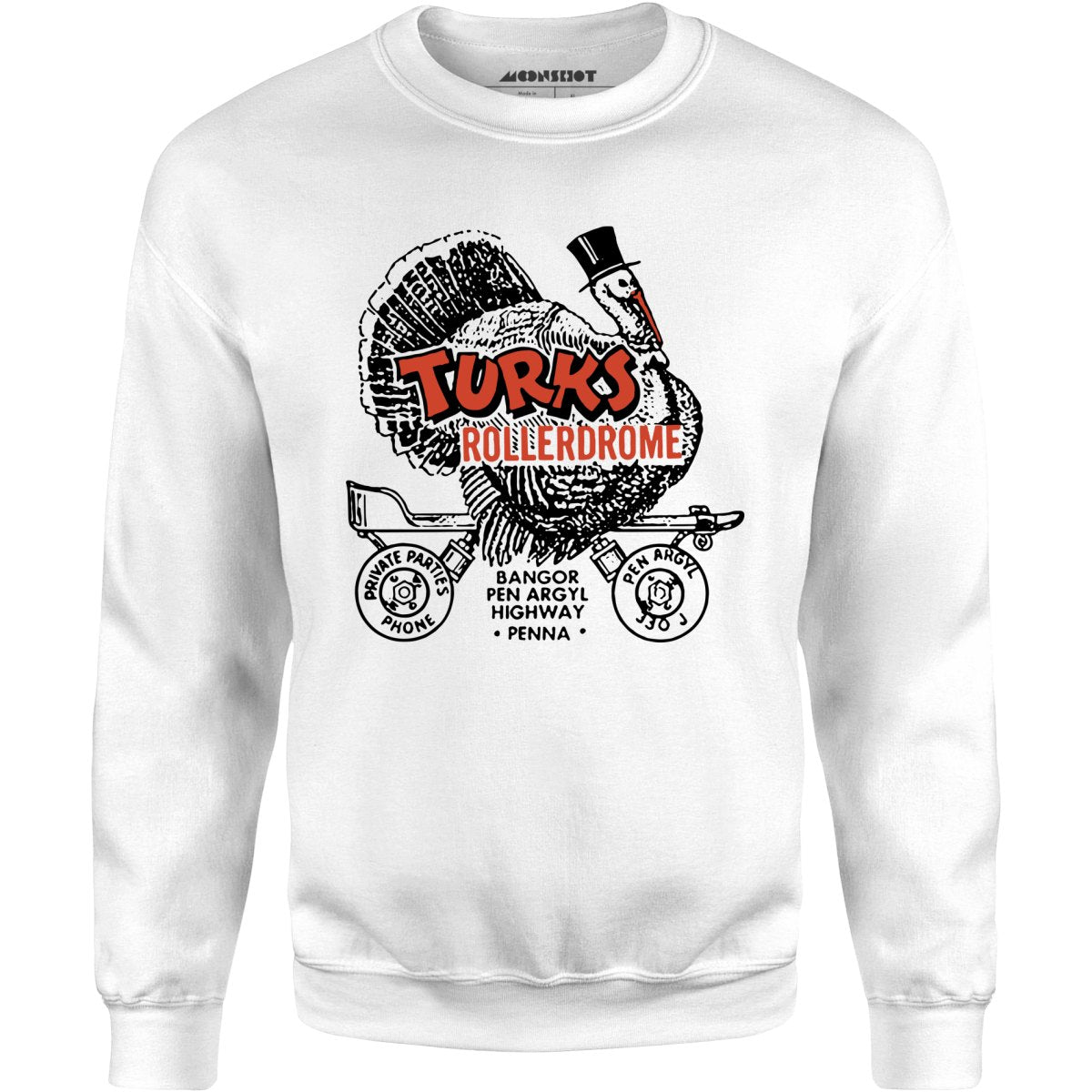 Turks Rollerdrome - Pen Argyl, PA - Vintage Roller Rink - Unisex Sweatshirt
