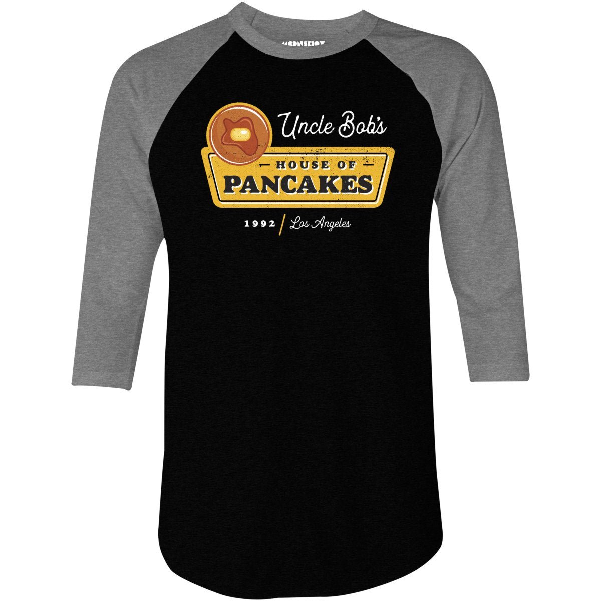 Uncle Bob's House of Pancakes - Reservoir Dogs - 3/4 Sleeve Raglan T-Shirt