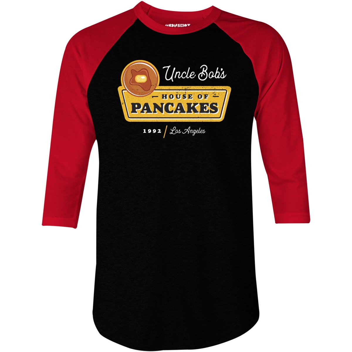 Uncle Bob's House of Pancakes - Reservoir Dogs - 3/4 Sleeve Raglan T-Shirt