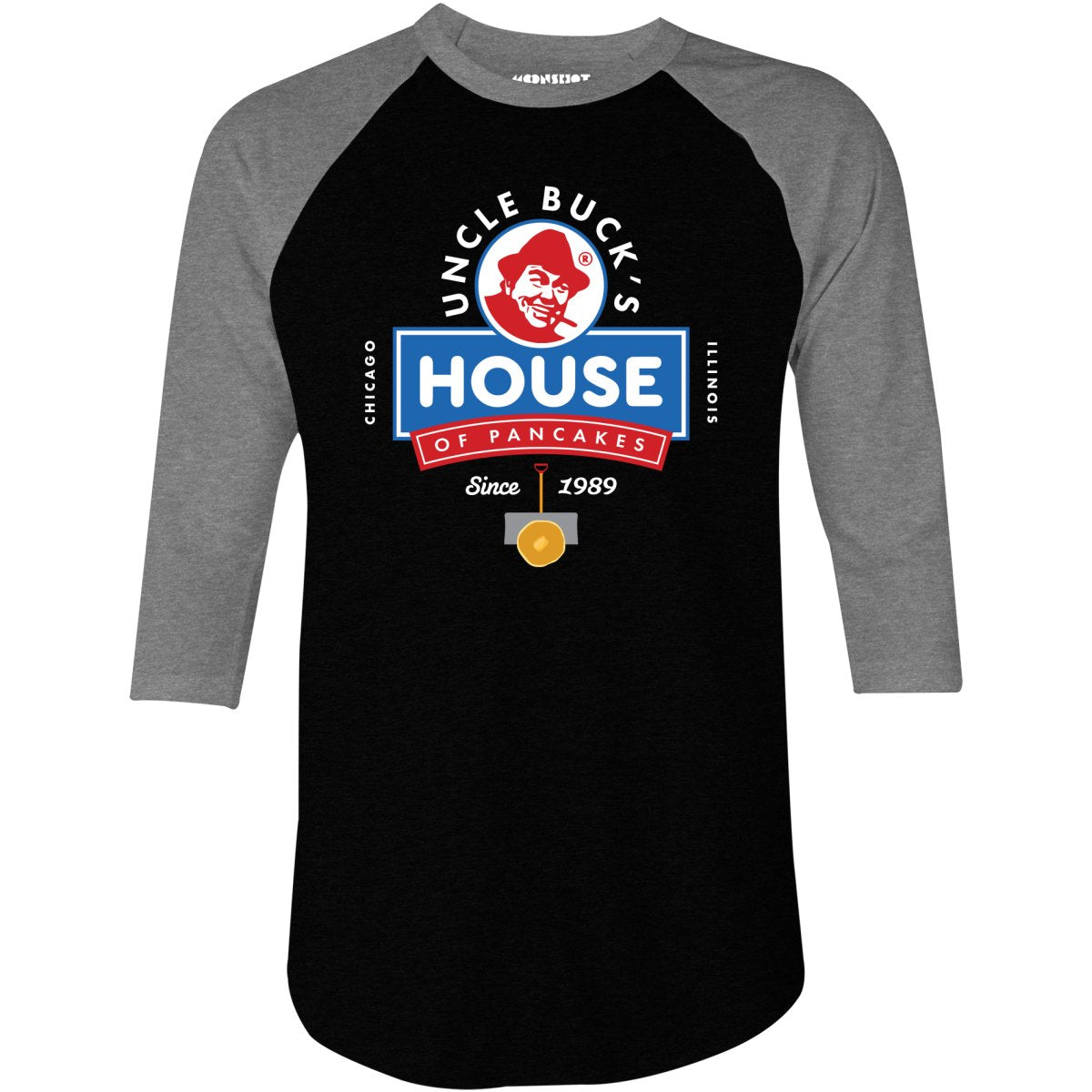 Uncle Buck's House of Pancakes - 3/4 Sleeve Raglan T-Shirt