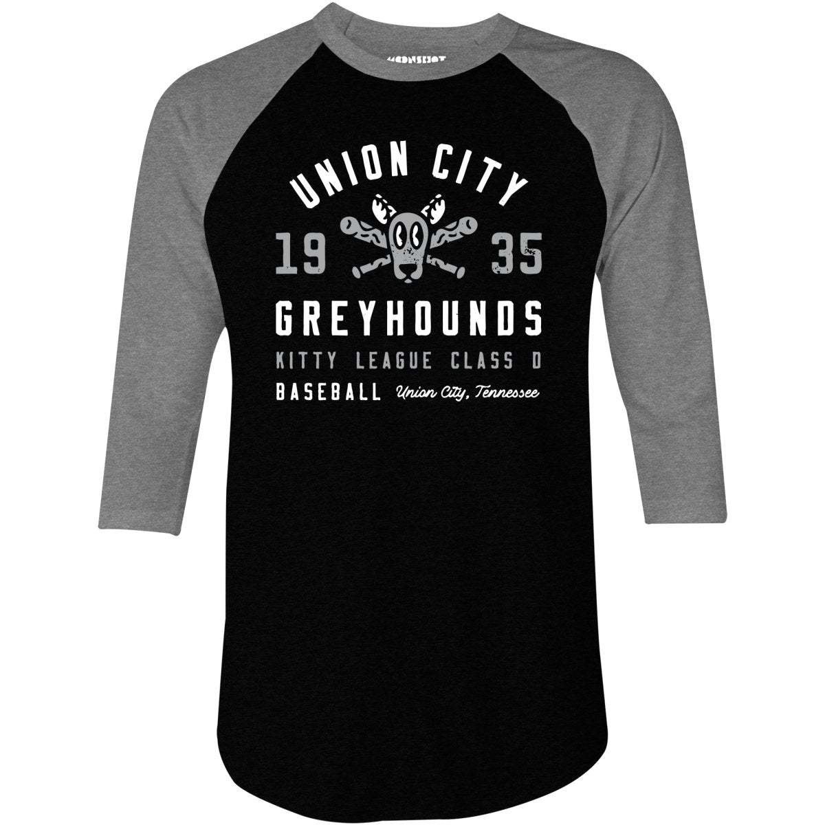 Union City Greyhounds - Tennessee - Vintage Defunct Baseball Teams - 3/4 Sleeve Raglan T-Shirt