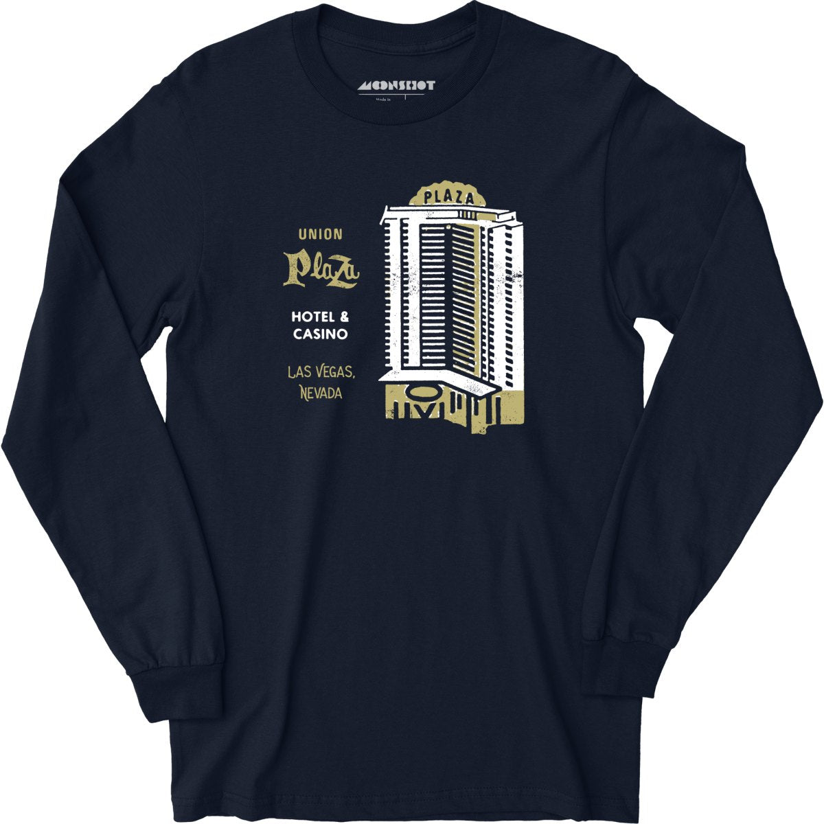 Union Plaza Hotel & Casino v2 - Vintage Las Vegas - Long Sleeve T-Shirt