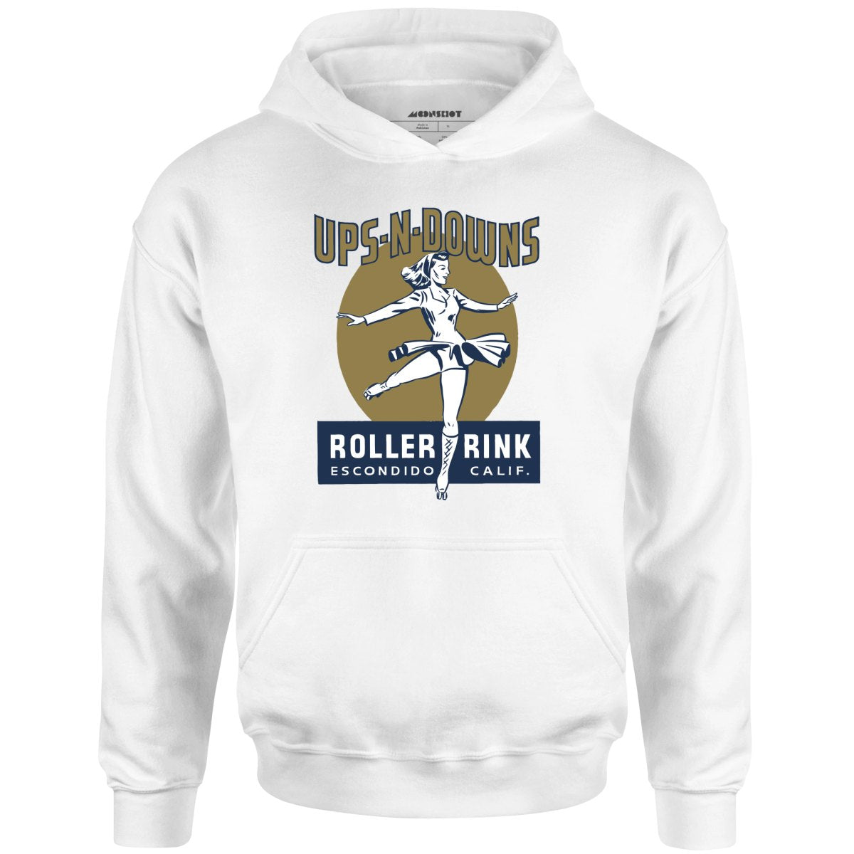 Ups-N-Downs - Escondido, CA - Vintage Roller Rink - Unisex Hoodie