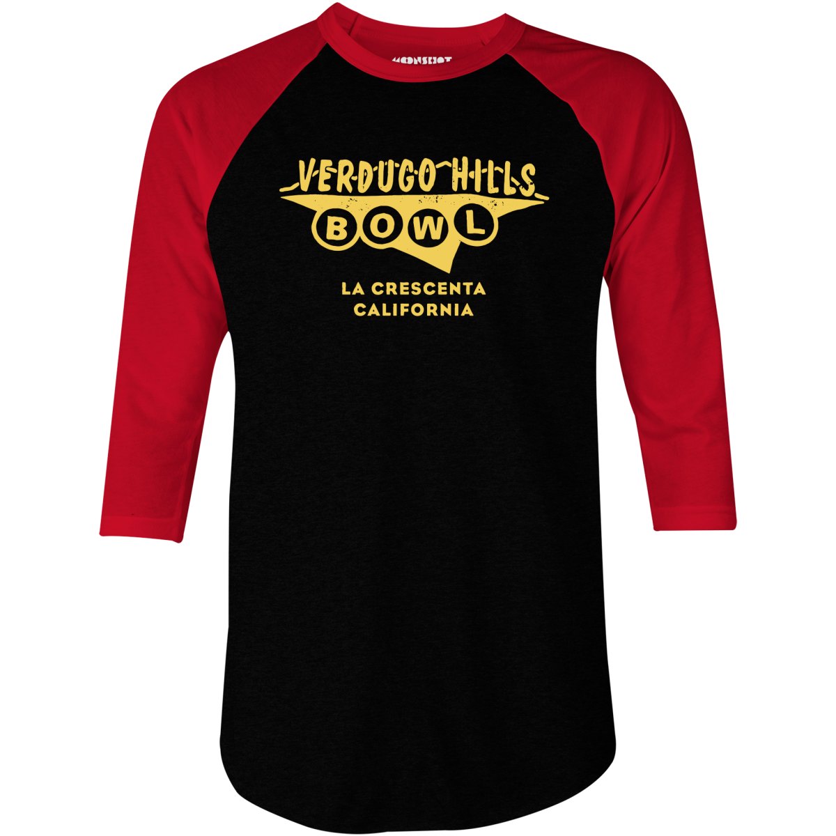 Verdugo Hills - La Crescenta, CA - Vintage Bowling Alley - 3/4 Sleeve Raglan T-Shirt
