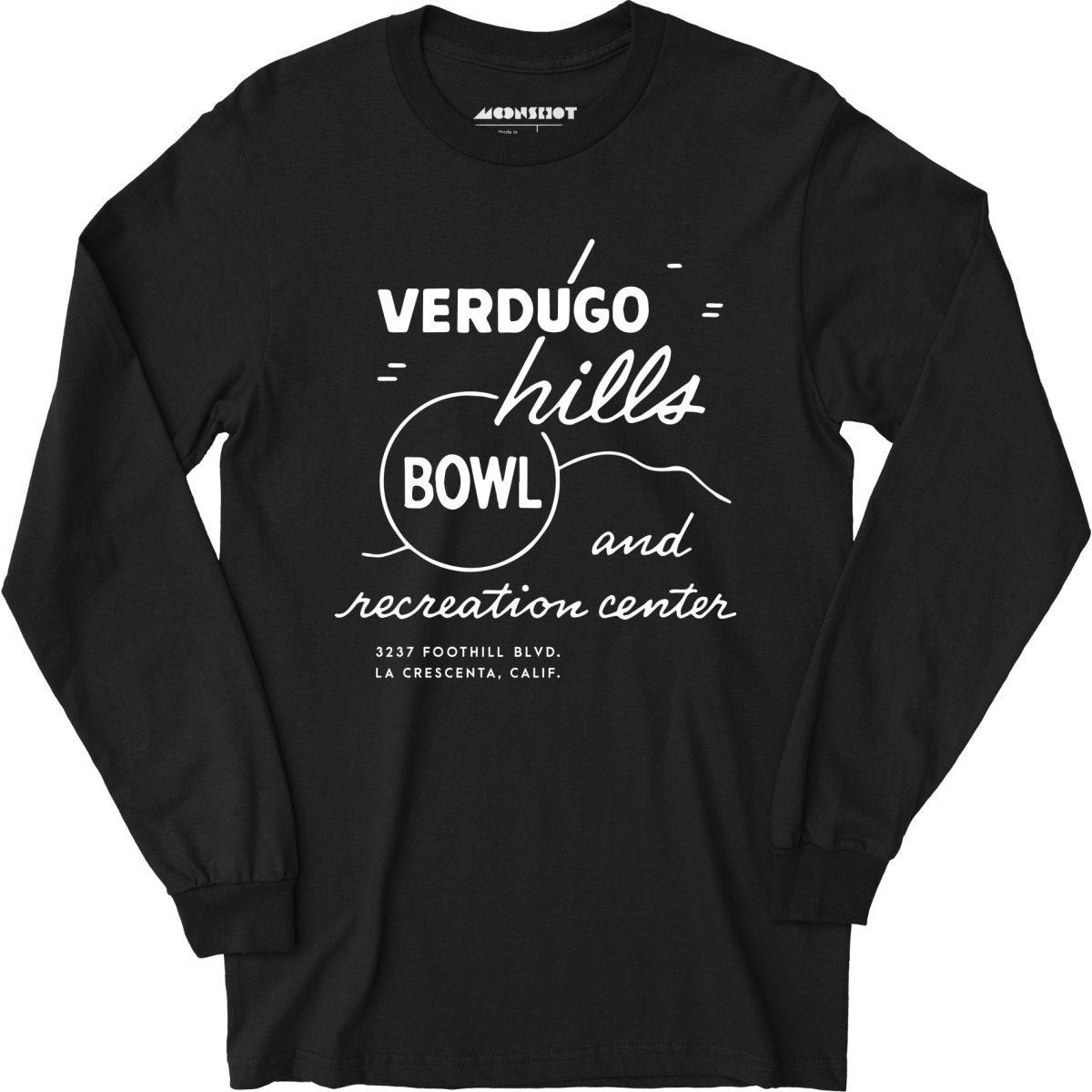 Verdugo Hills v2 - La Crescenta, CA - Vintage Bowling Alley - Long Sleeve T-Shirt