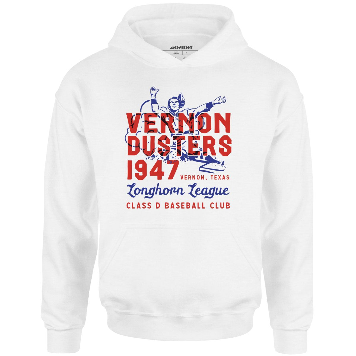 Vernon Dusters - Texas - Vintage Defunct Baseball Teams - Unisex Hoodie