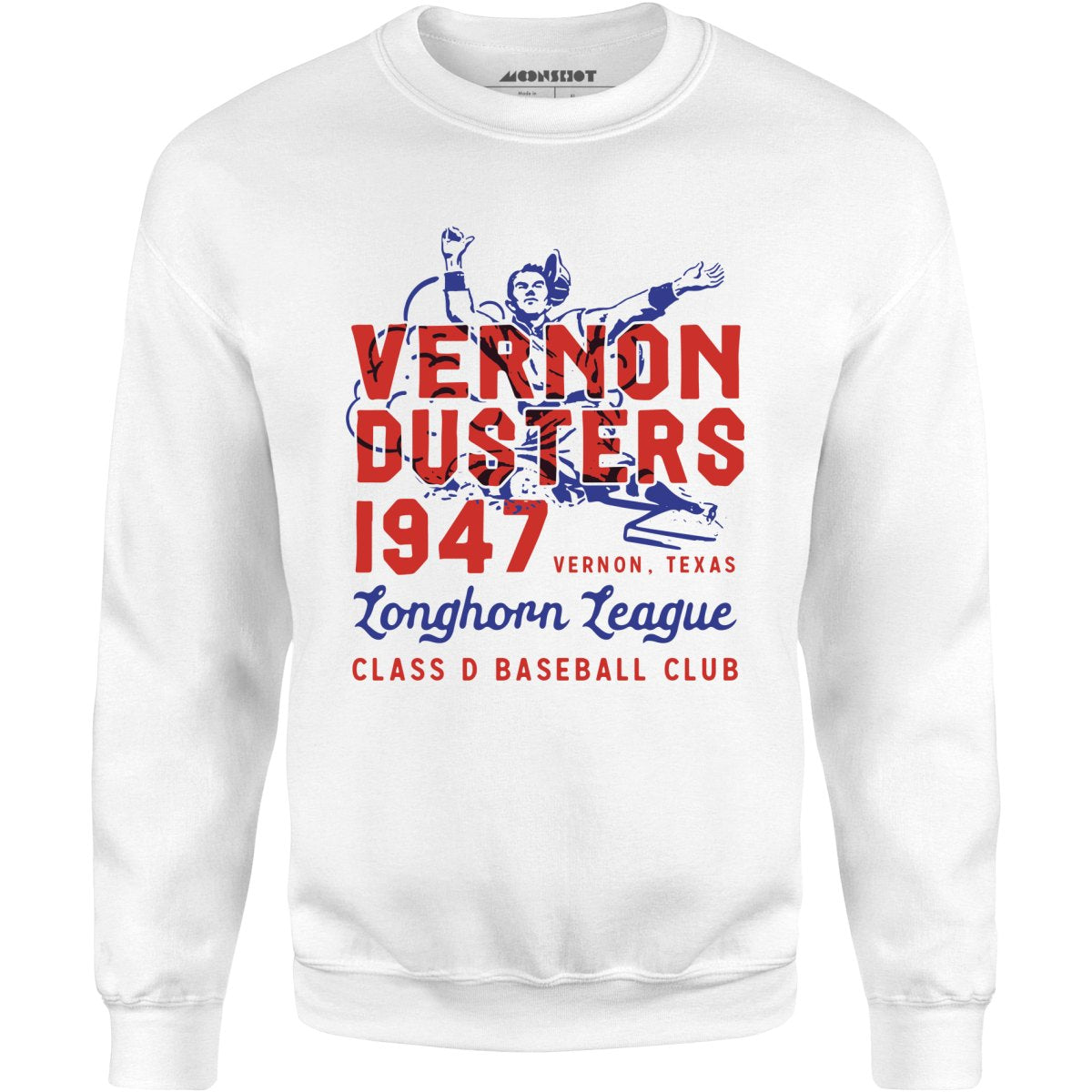 Vernon Dusters - Texas - Vintage Defunct Baseball Teams - Unisex Sweatshirt