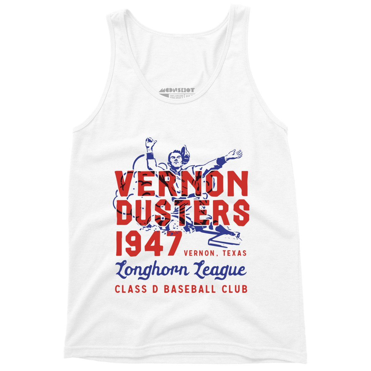 Vernon Dusters - Texas - Vintage Defunct Baseball Teams - Unisex Tank Top