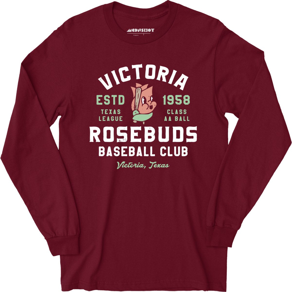 Victoria Rosebuds - Texas - Vintage Defunct Baseball Teams - Long Sleeve T-Shirt