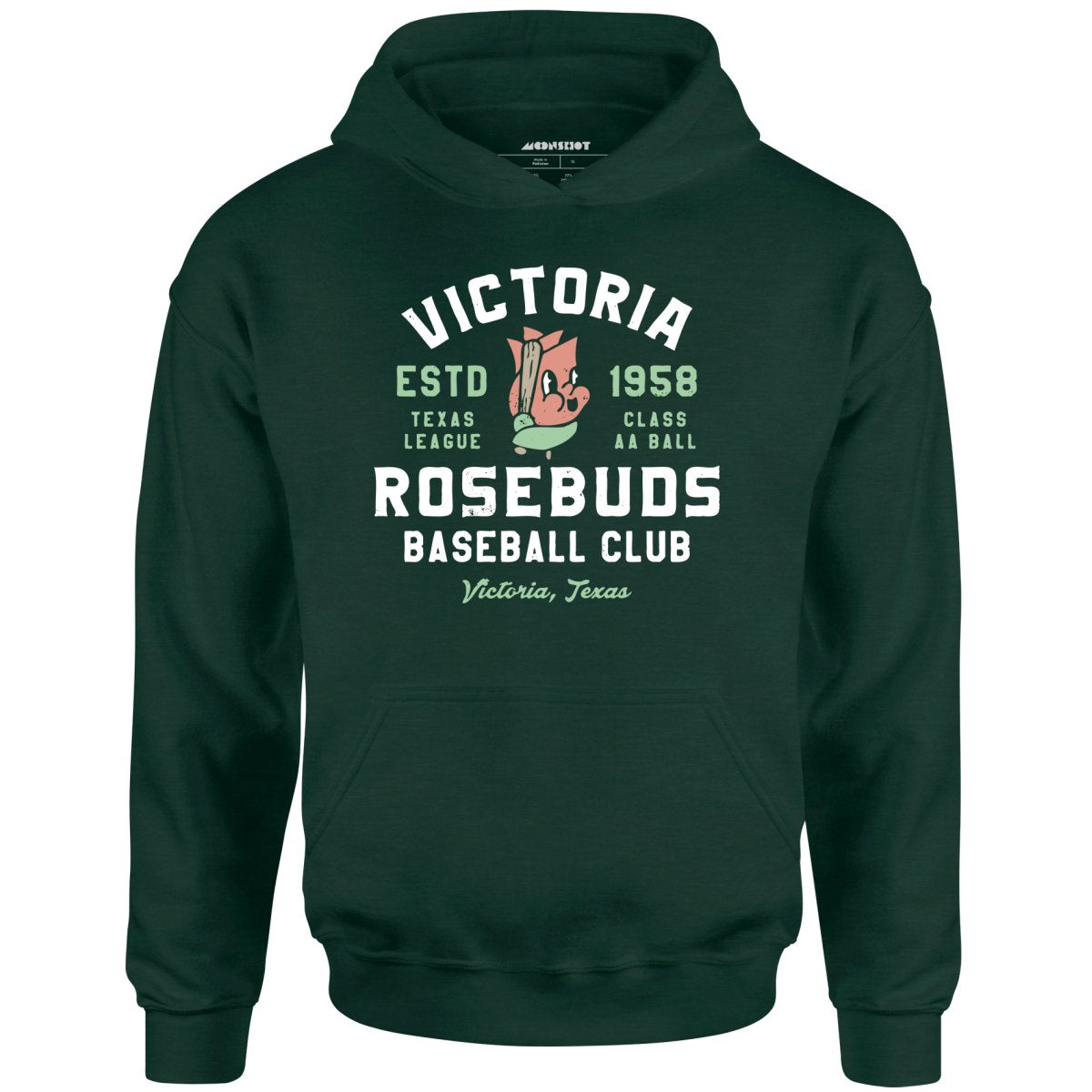 Victoria Rosebuds - Texas - Vintage Defunct Baseball Teams - Unisex Hoodie