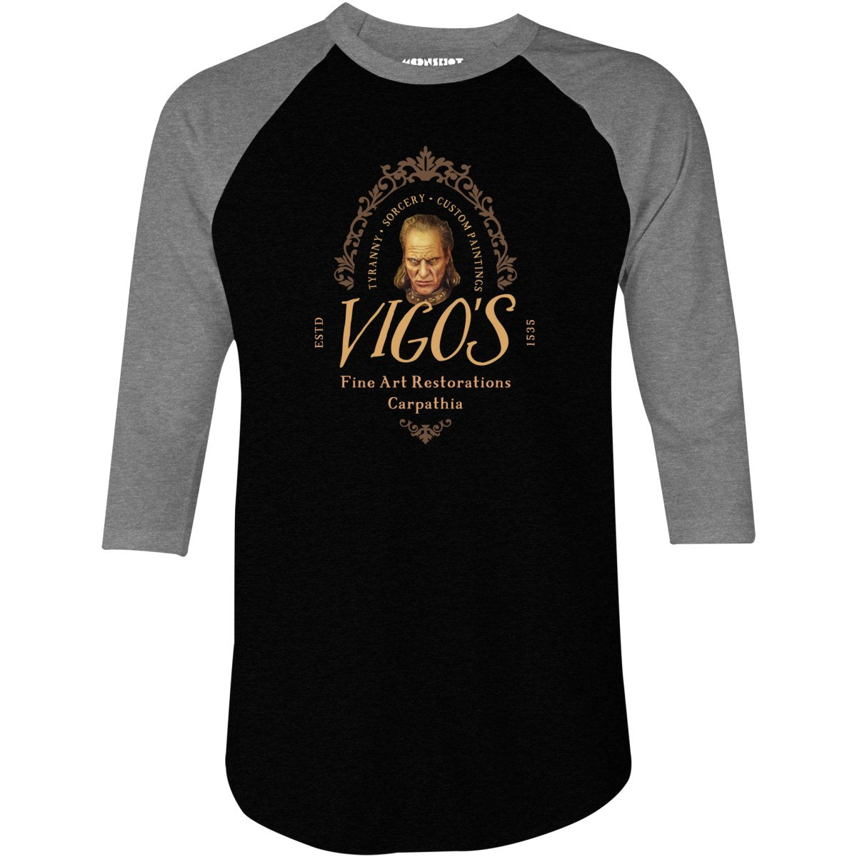 Vigo's Fine Art Restorations - 3/4 Sleeve Raglan T-Shirt