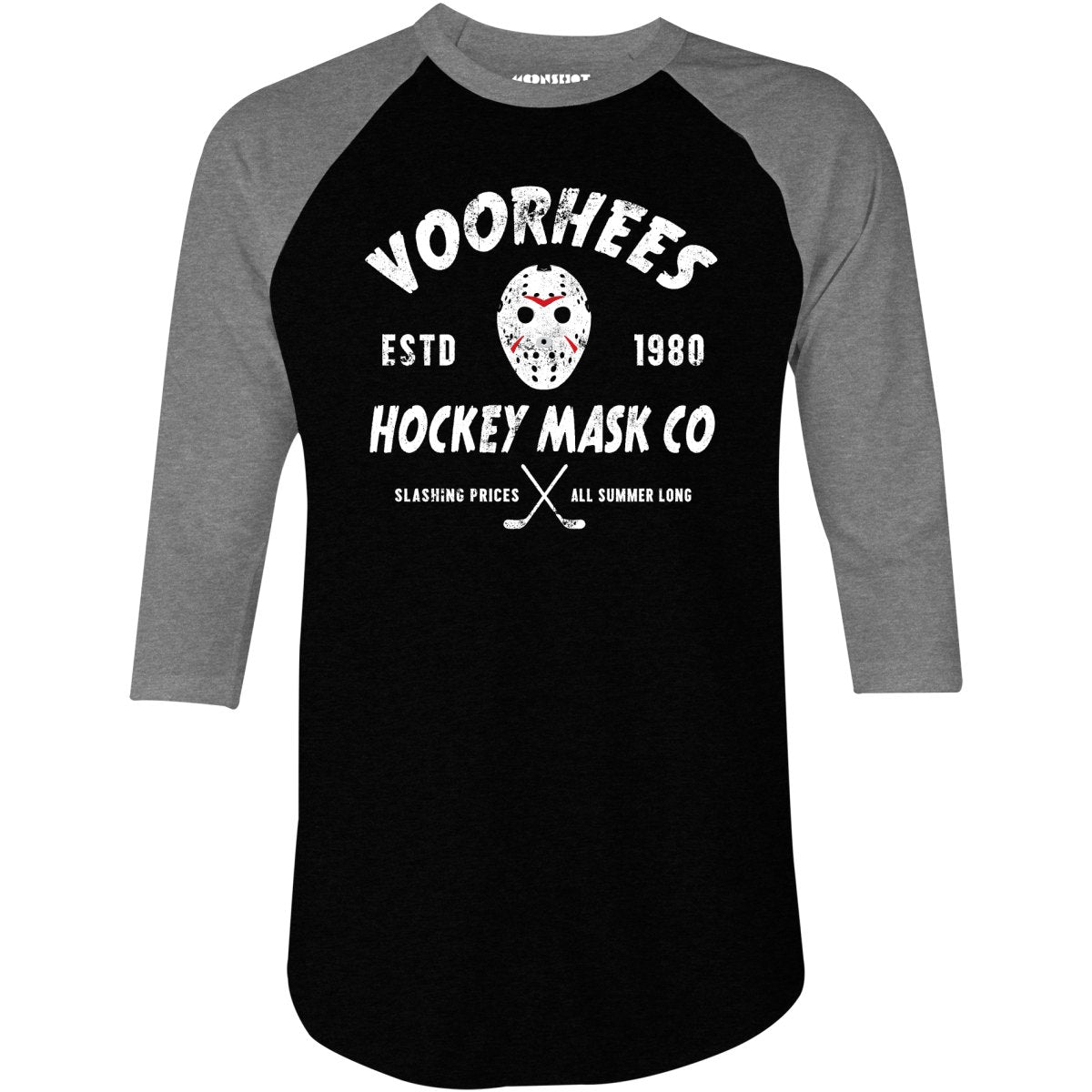 Voorhees Hockey Mask Co. - 3/4 Sleeve Raglan T-Shirt