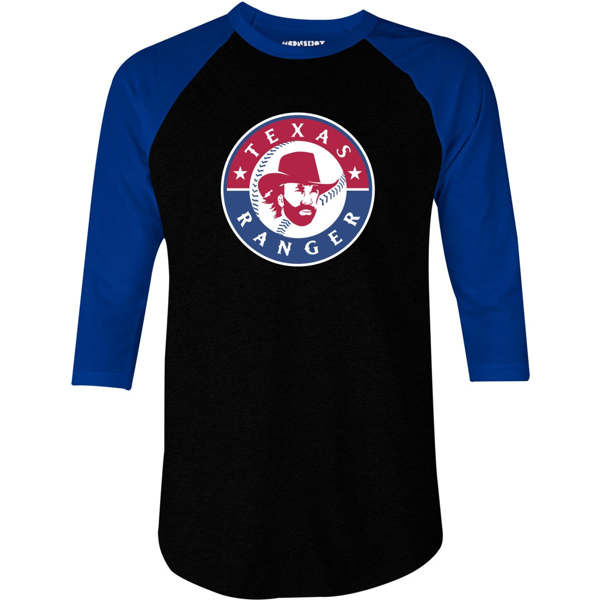 Walker Texas Ranger Mashup - 3/4 Sleeve Raglan T-Shirt