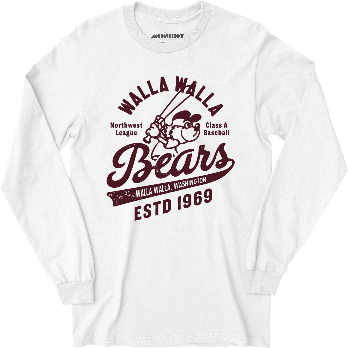 Walla Walla Bears - Washington - Vintage Defunct Baseball Teams - Long Sleeve T-Shirt