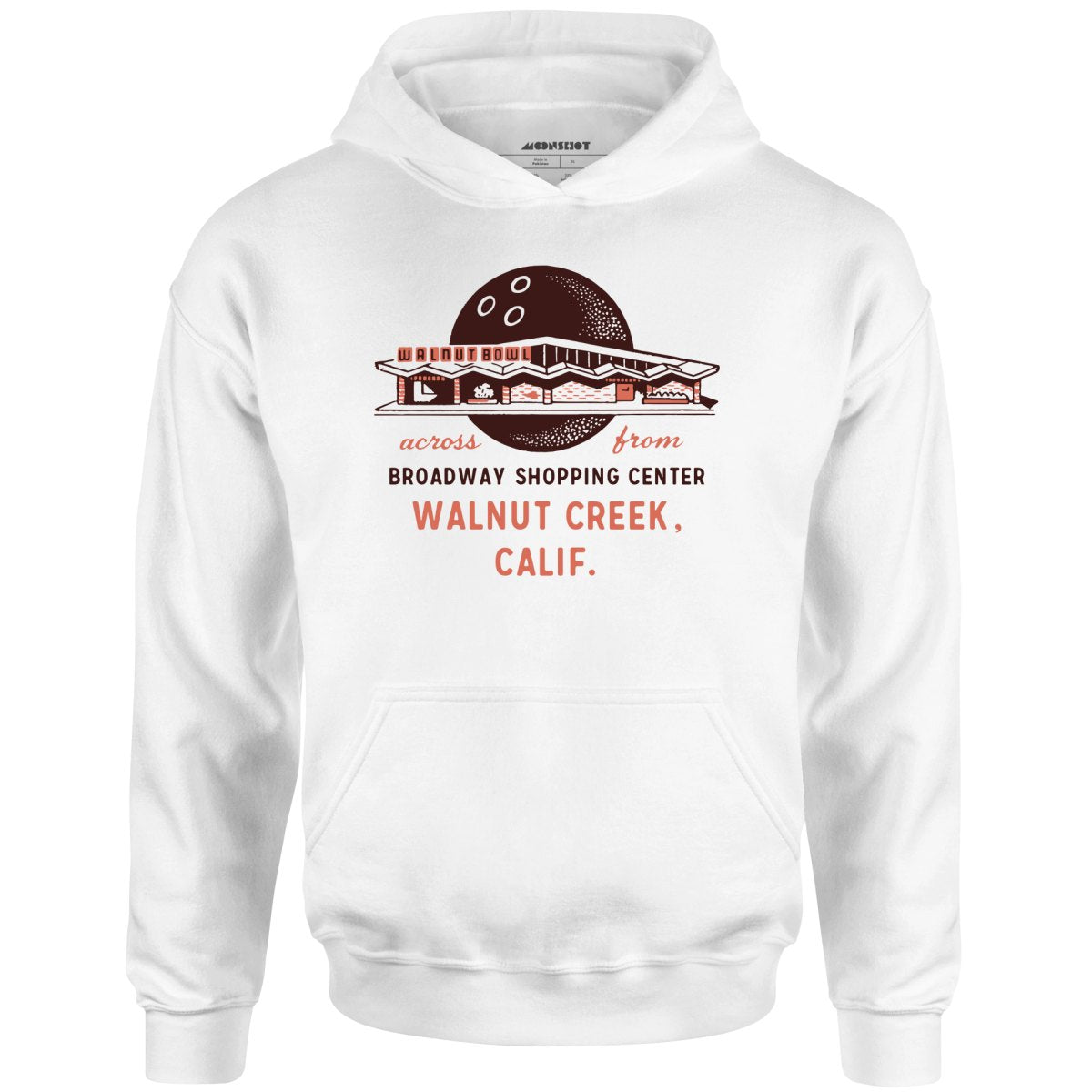 Walnut Bowl - Walnut Creek, CA - Vintage Bowling Alley - Unisex Hoodie