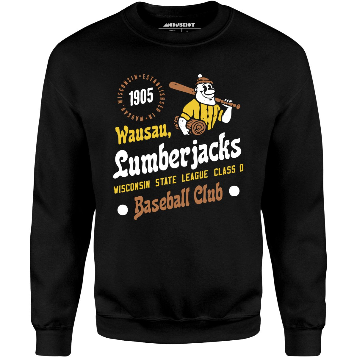 Wausau Lumberjacks - Wisconsin - Vintage Defunct Baseball Teams - Unisex Sweatshirt