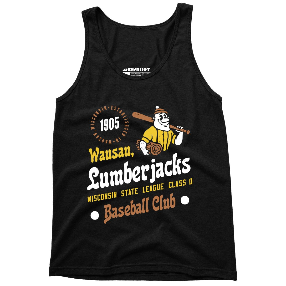 Wausau Lumberjacks - Wisconsin - Vintage Defunct Baseball Teams - Unisex Tank Top