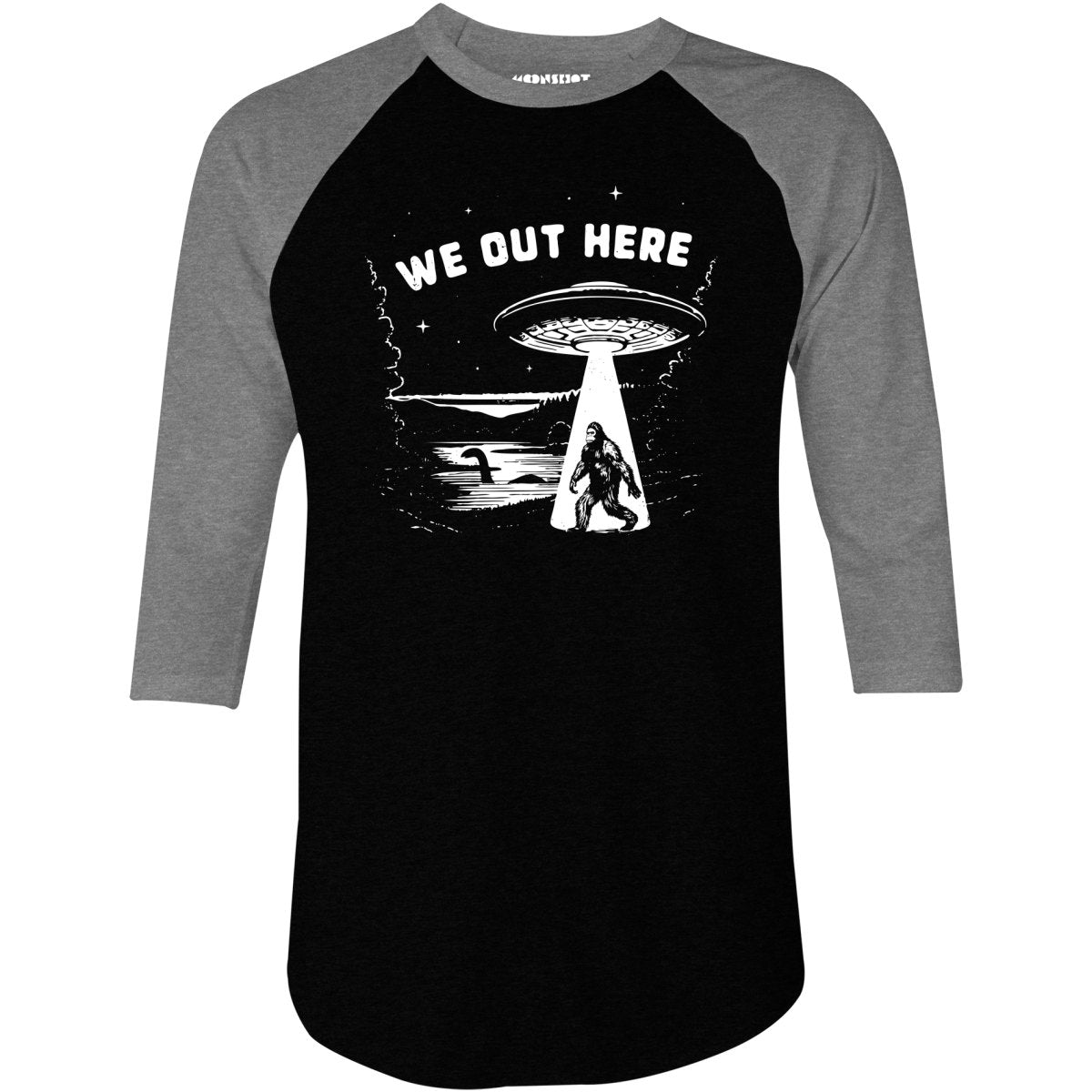 We Out Here - 3/4 Sleeve Raglan T-Shirt