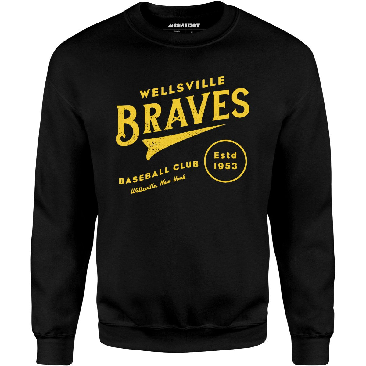 Wellsville Braves - New York - Vintage Defunct Baseball Teams - Unisex Sweatshirt