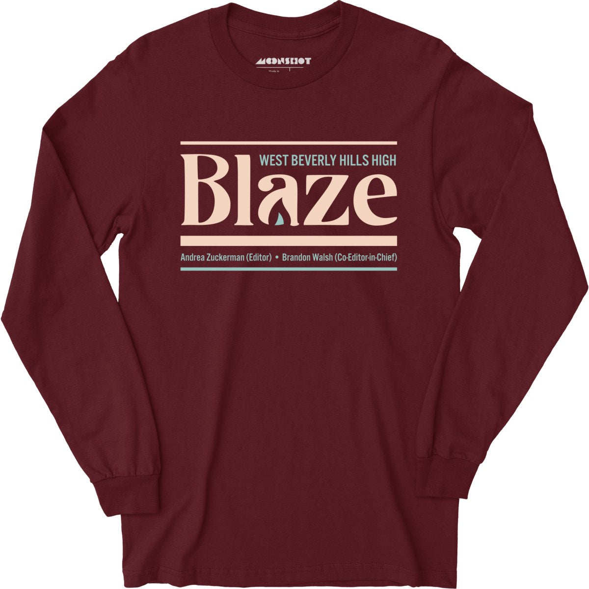 West Beverly Hills High Blaze Newspaper 90210 - Long Sleeve T-Shirt