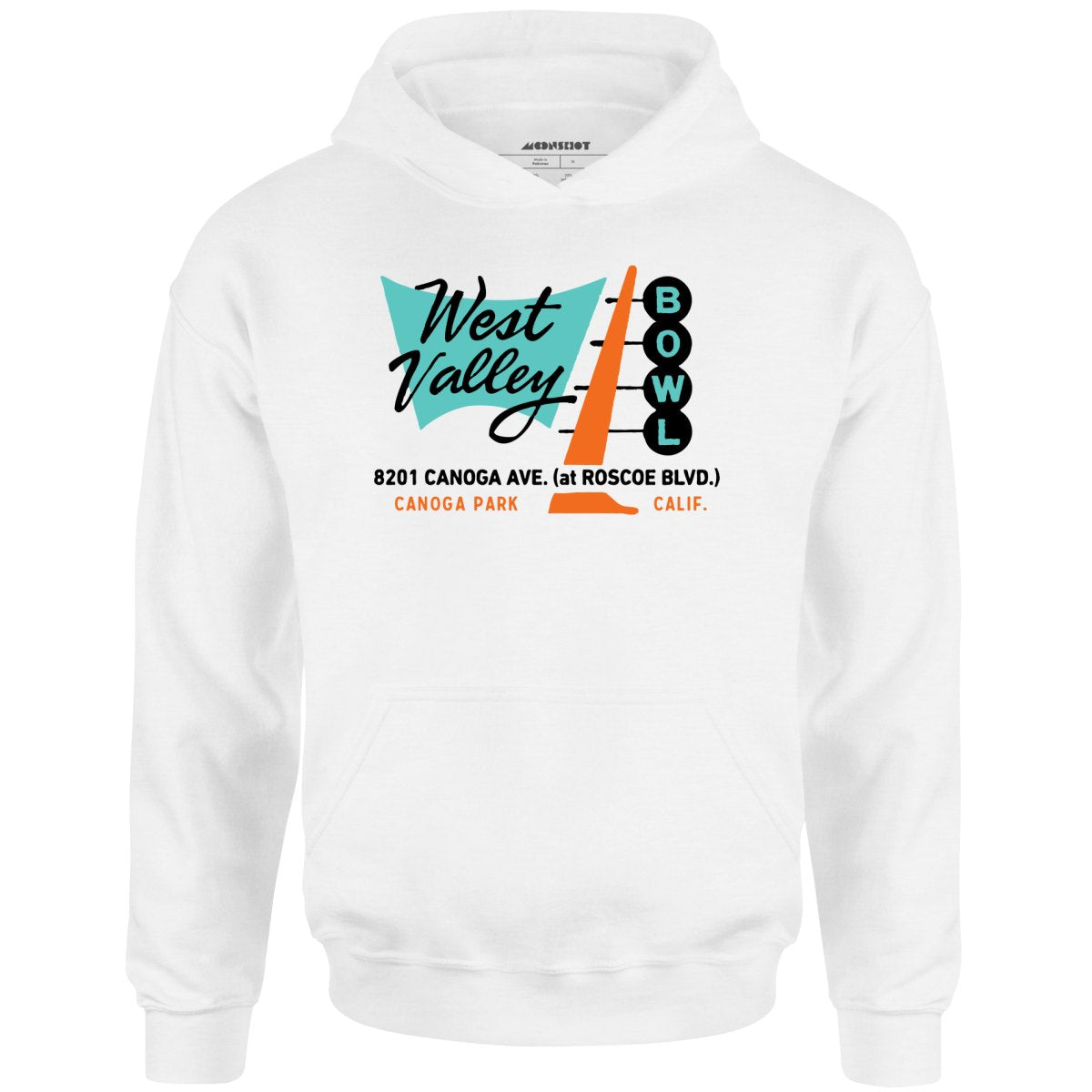 West Valley Bowl - Canoga Park, CA - Vintage Bowling Alley - Unisex Hoodie