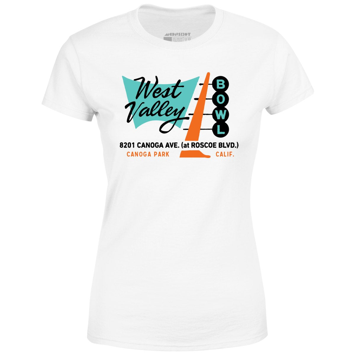 West Valley Bowl - Canoga Park, CA - Vintage Bowling Alley - Women's T-Shirt