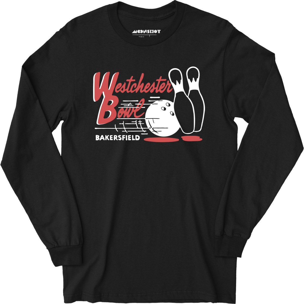 Westchester Bowl - Bakersfield, CA - Vintage Bowling Alley - Long Sleeve T-Shirt